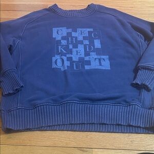 Checked Out Blue Sweatshirt